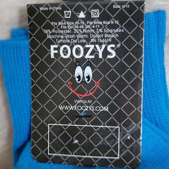 FOOZYS MEN'S "BEWARE OF DOG" BLACK LABRADOR ROYAL BLUE CREW SOCKS, NEW WITH TAGS - Picture 5 of 6